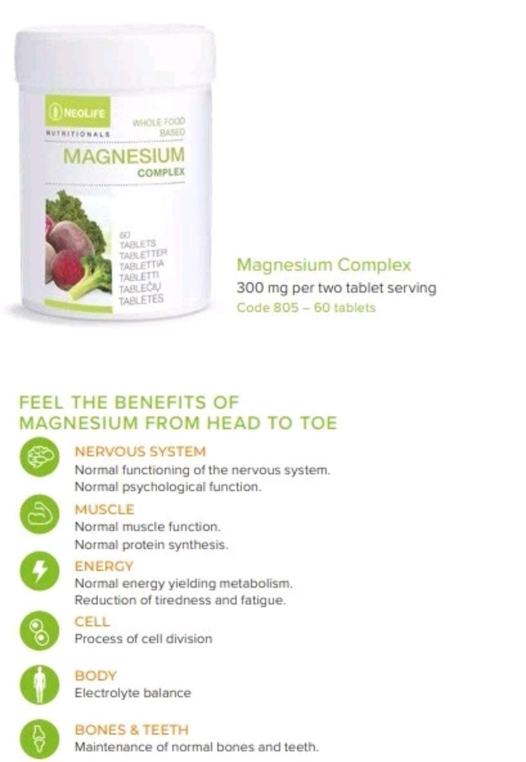 Neolife Magnesium Complex food supplement
